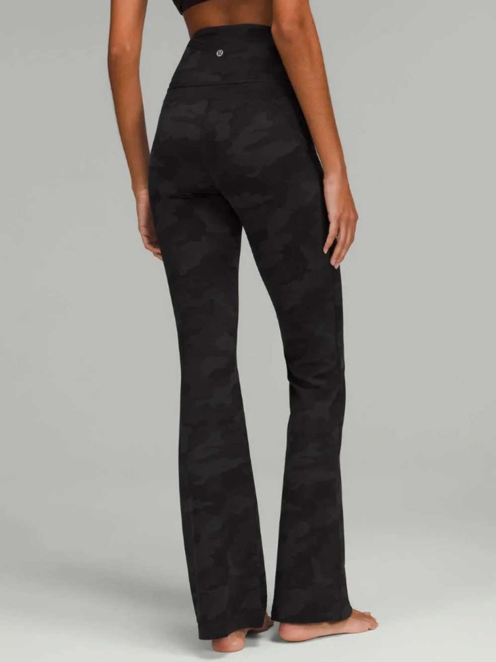 lululemon Groove Super-High-Rise Flared Pant *Nulu Camo Deep Coal